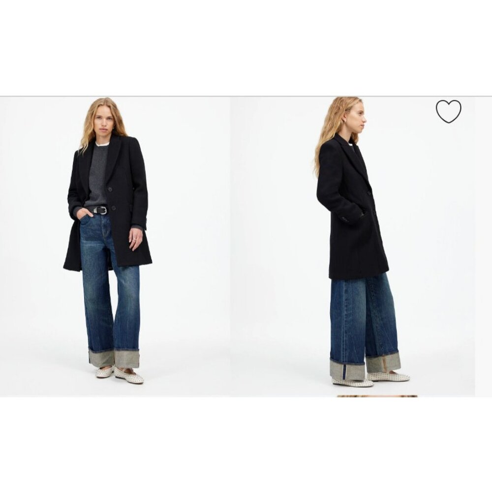 Madewell Womens $298 Blazer Coat in Insuluxe Fabric Black Size 0 NT120 - Picture 2 of 11